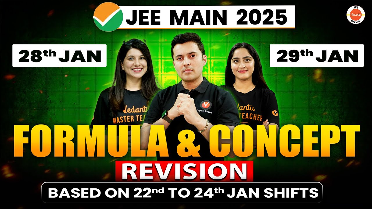28th & 29th Jan JEE Mains 2025 Revision | Most repeated NTA models Concepts | Save your seat !