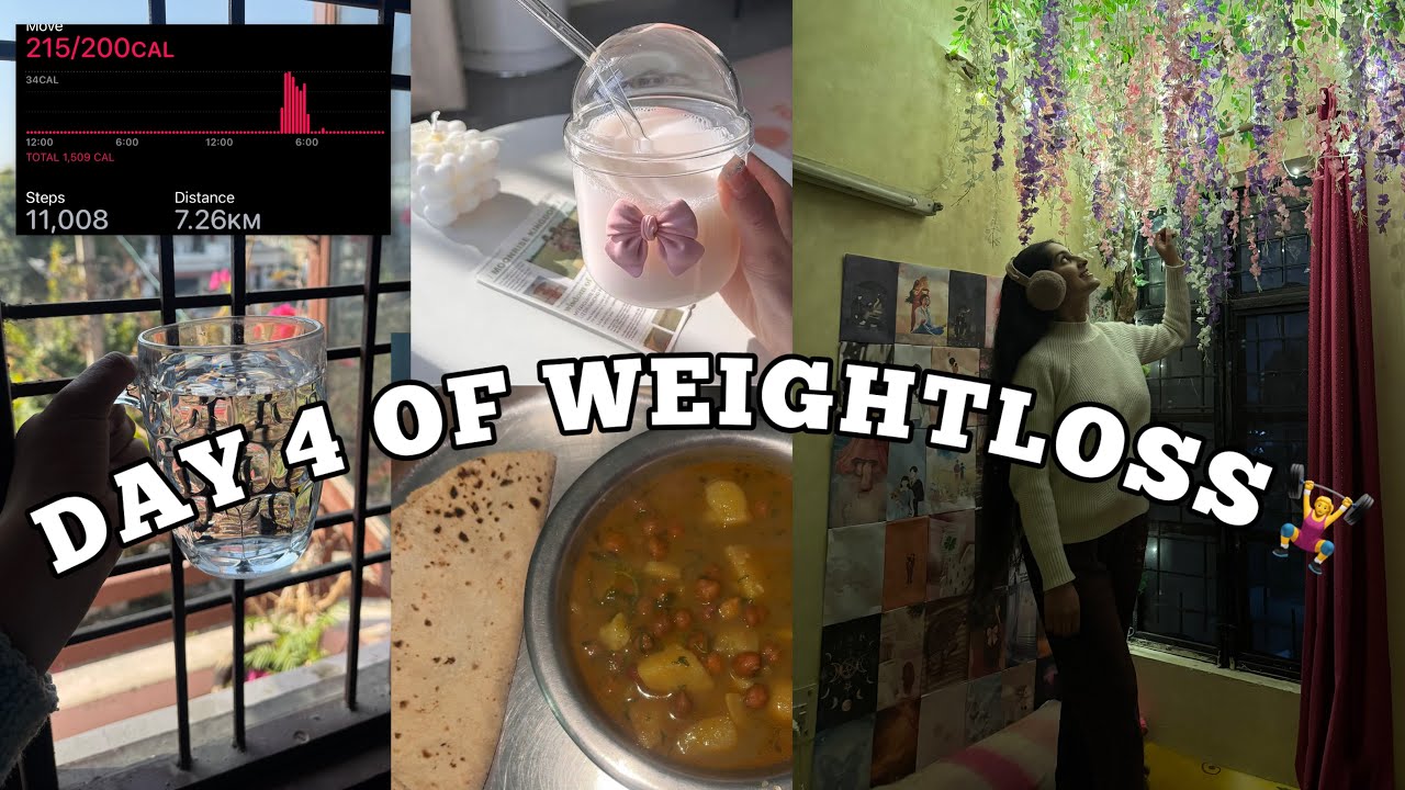 Day 4 of loosing weight without gym🥒🏋️‍♀️ | 30 Days Challenge 