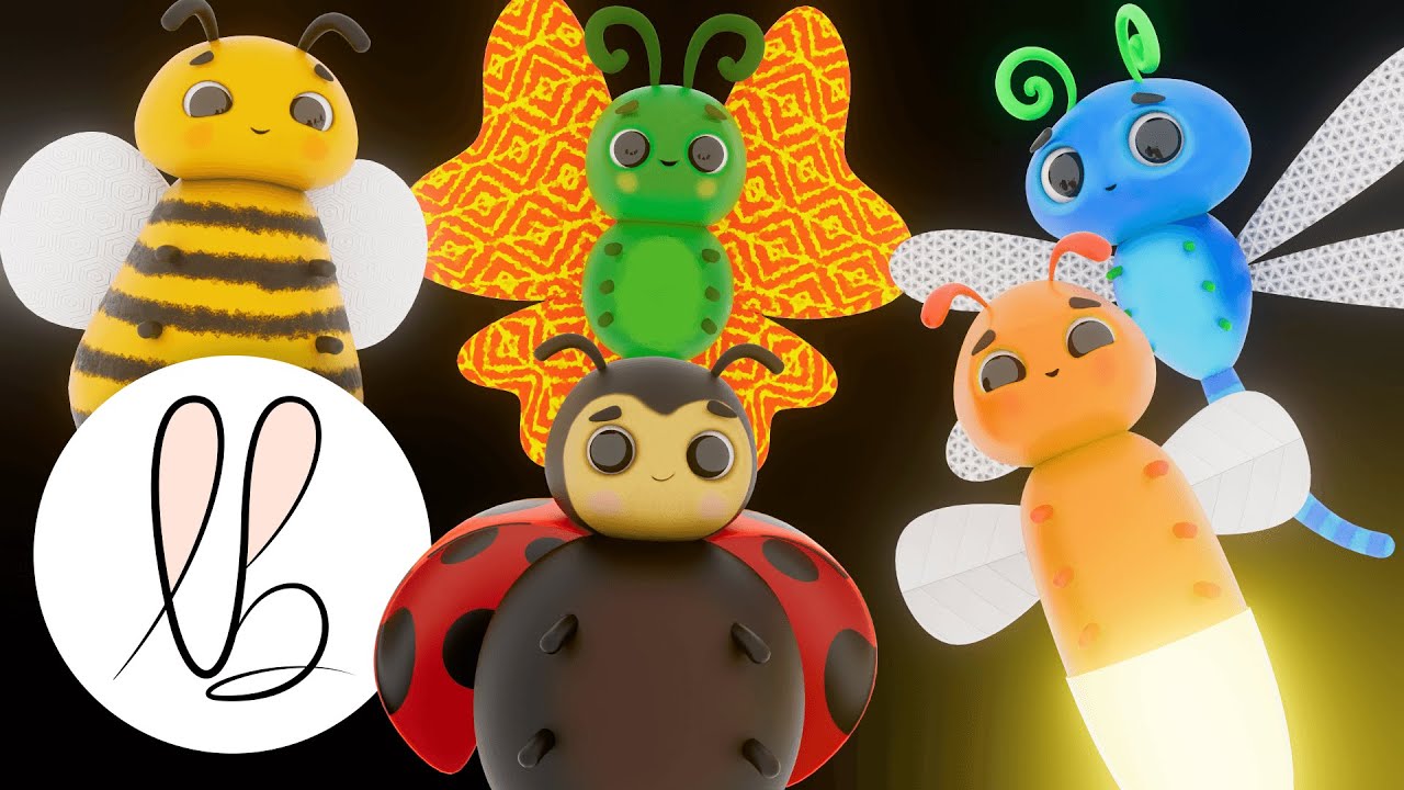 Flyin' Bug Boogie Part 2 ! Fun music and animation ! Lottie Bunny Sensory