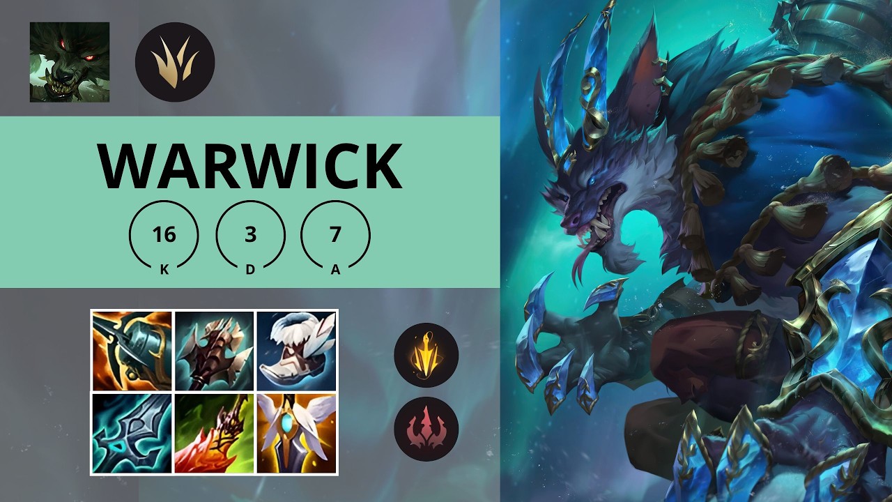 WARWICK JUNGLA 🔥16/3/7 | League of Legends | Plata