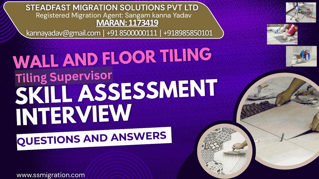 Wall & Floor Tiling | Skill Assessment Ques & Ans #youtube #skillassessment #video #subscribe #prep