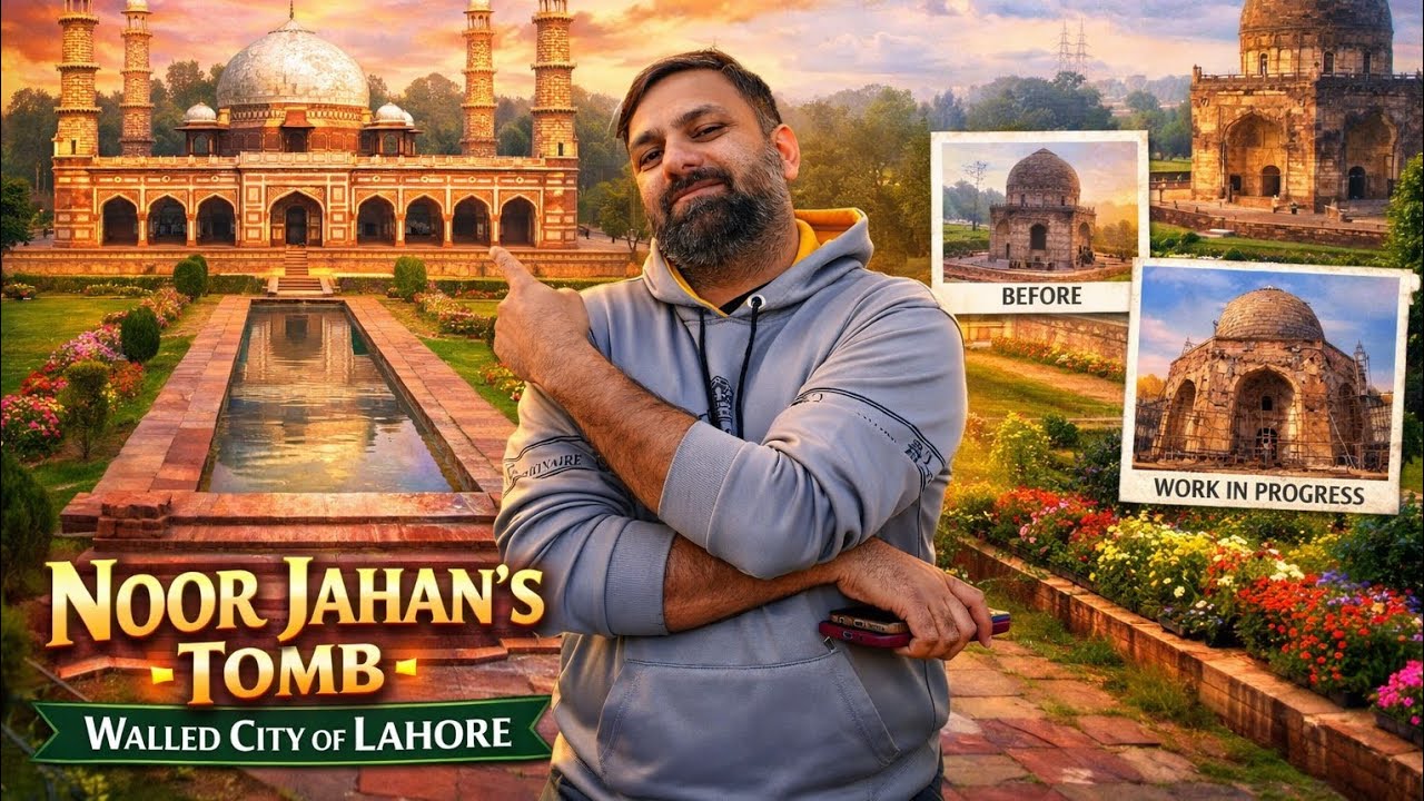 Morning walk in Noor jahan tomb and nasta dai ka...😜#noorjahan #tombnoorjahan#funny 