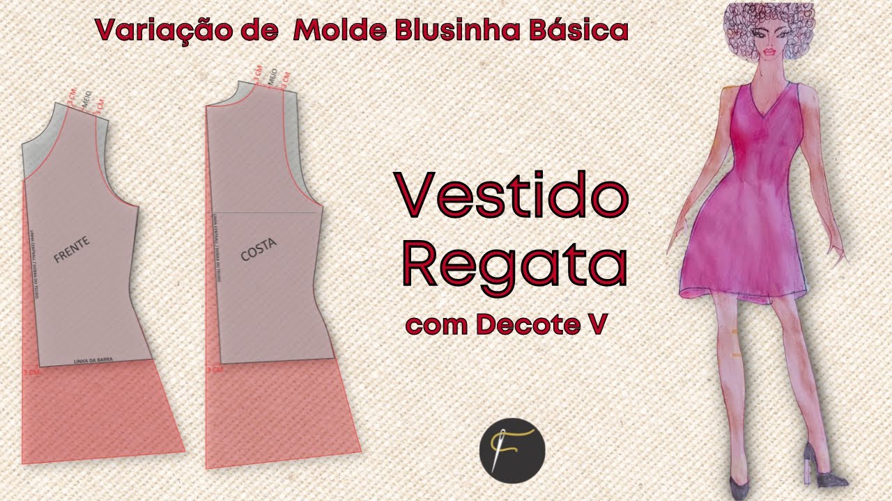 MOLDE VESTIDO REGATA DECOTE V