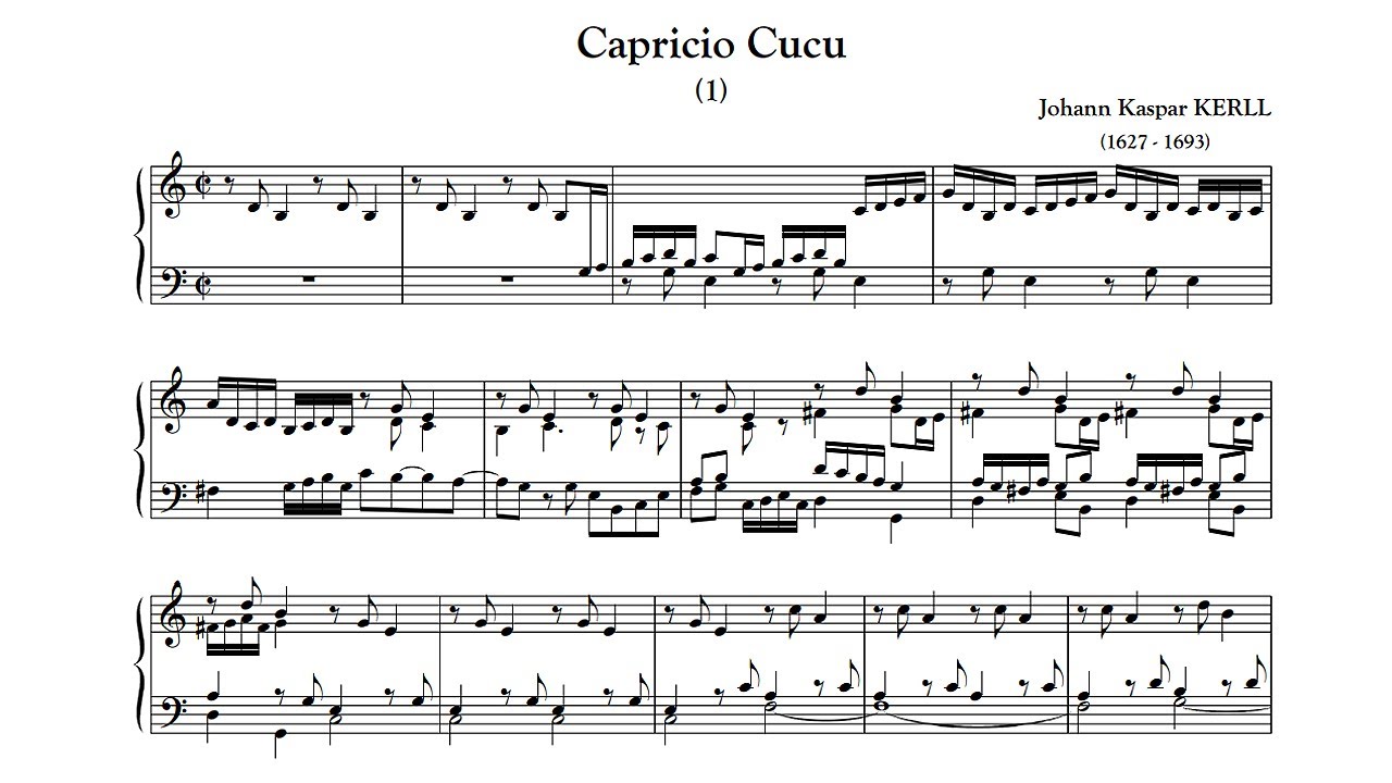 Johann Caspar Kerll:  Capriccio sopra il cucu - Eta Harich-Schneider, 1962 - MHS 766