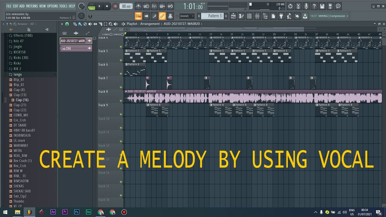 FL STUDIO : TENGENEZA BEAT KWA KUTUMIA SAUTI YA MSANII / MAKE A BEAT AND MELODY BY USING VOCAL