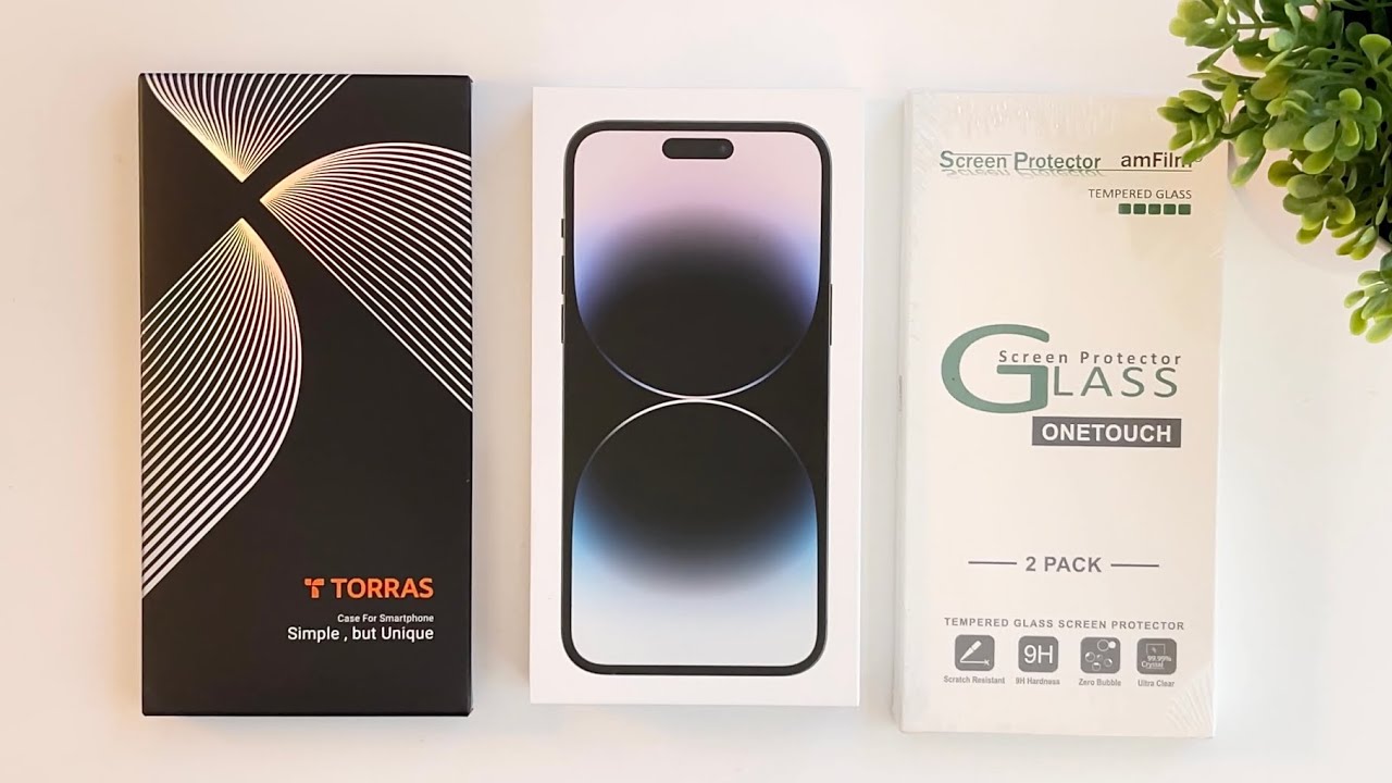 Unboxing Iphone 14 Pro Max Space Black w/ two favorite accessories.