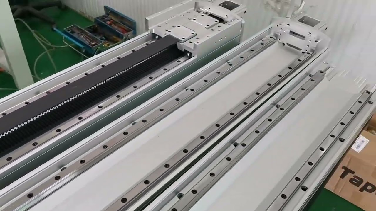 synchronous belt driven linear actuator high speed #linearmotion #linearslide #industrial #custom