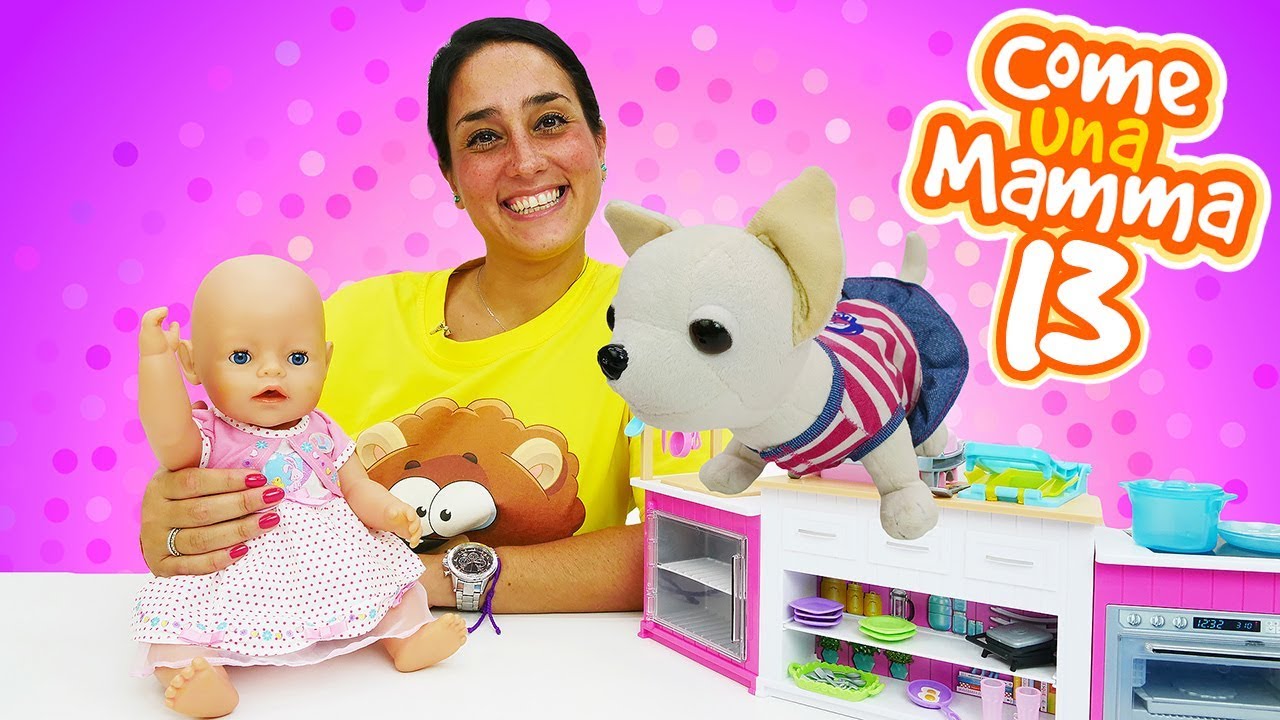 Giochi e video per bambini. Bambola Baby Born. Come una mamma