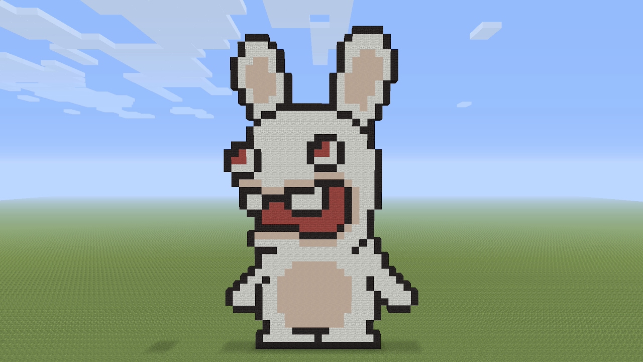 Minecraft Pixel Art - Raving Rabbids