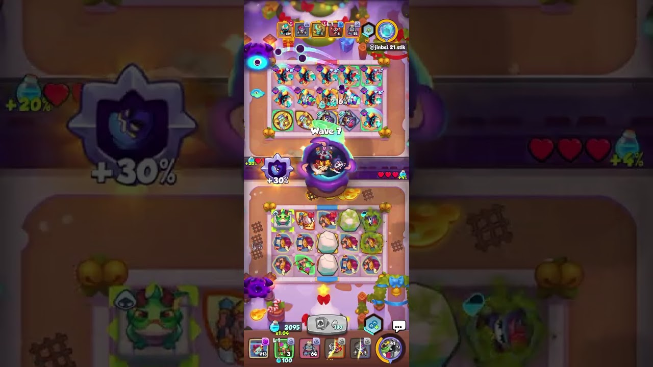 Rush Royale maxed Genie rekt by lvl 14 Bard!