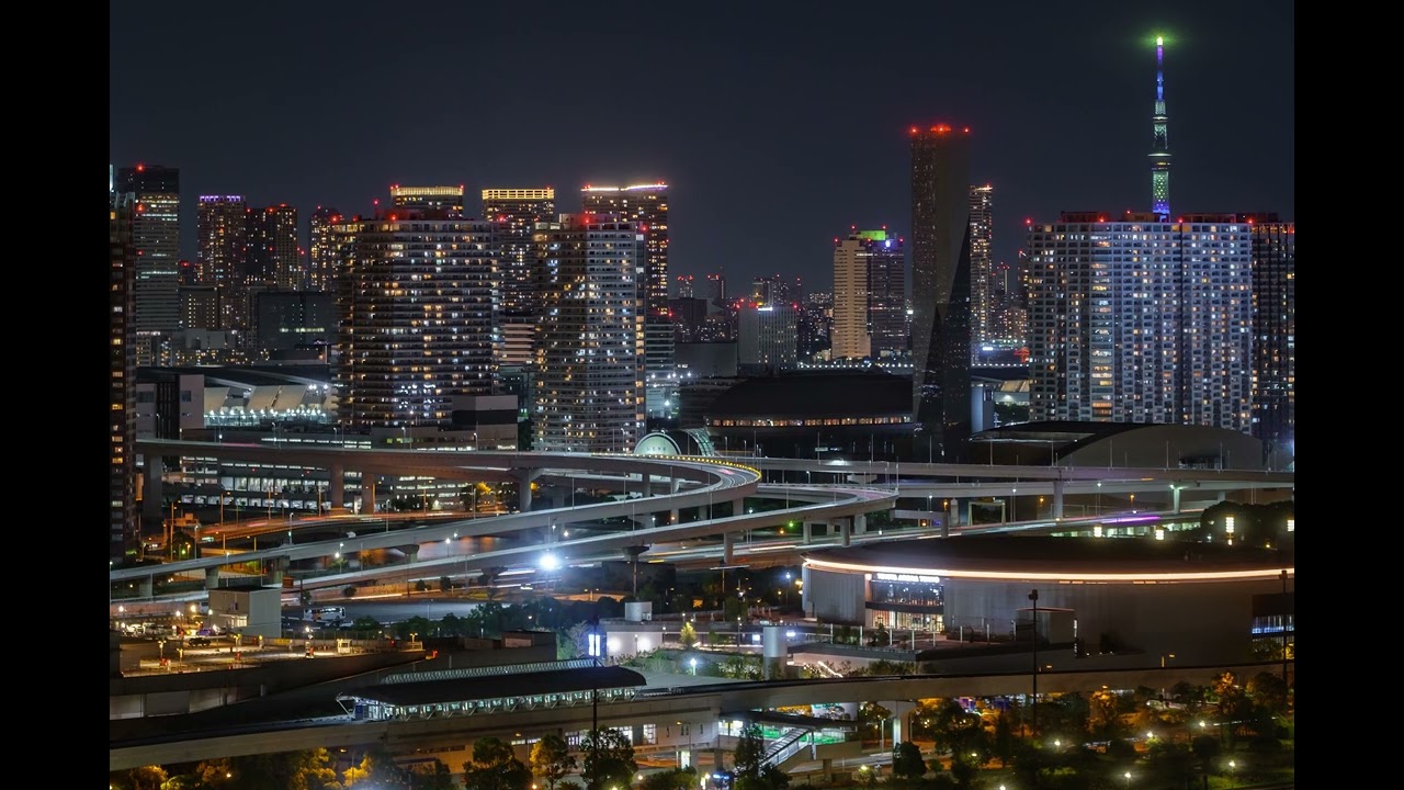Tokyo Night Skyline with Vibrant City Lights &middot; Free Stock Video
