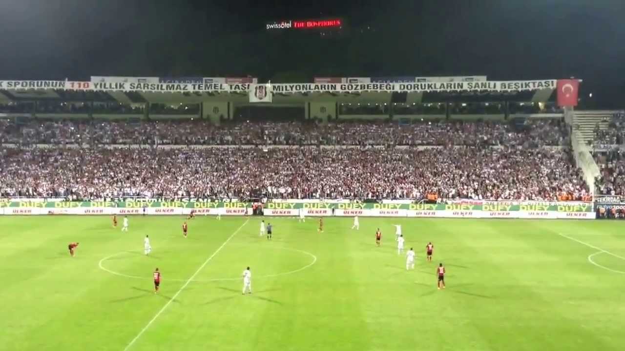 Amazing Besiktas fans at Inonu stadium in Istanbul HD
