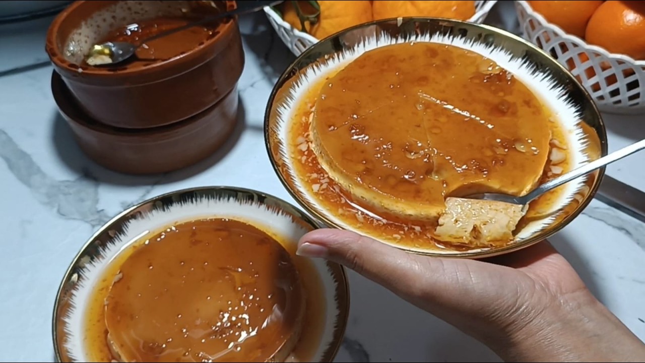 لن تشتري كريم كراميل بعد الآن😍 فلون كراميل دياري بمكونات بسيطة موجودة في كل دار 🍮 جربوه ماتندموش 😋