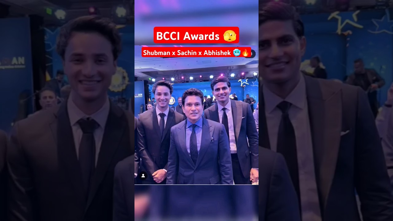 Shubman Gill, Sachin Tendulkar, Abhishek Sharma in Naman Awards 🔥🫣 #shorts #cricket #cricketshorts