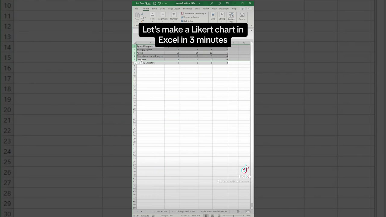 Consejo de Excel para crear un gr&aacute;fico de encuesta Likert breve
