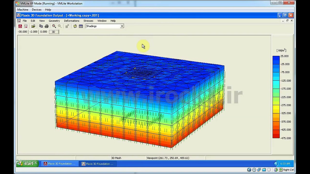 آموزش مدلسازیی پی شبکه ای با نرم افزار پلکسیس فاندیشن Plaxis 3d Foundation