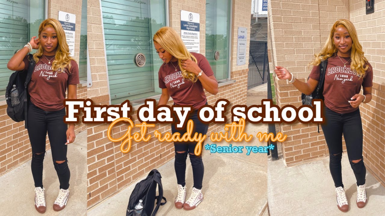 FIRST DAY OF SCHOOL GRWM 2022 | senior year + vlog