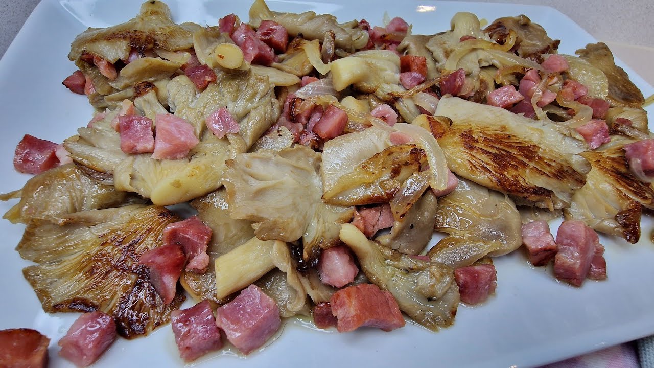 SALTEADO DE SETAS CON JAM&Oacute;N. Receta f&aacute;cil y r&aacute;pida! #lacocinadenuberosaylila #recipe