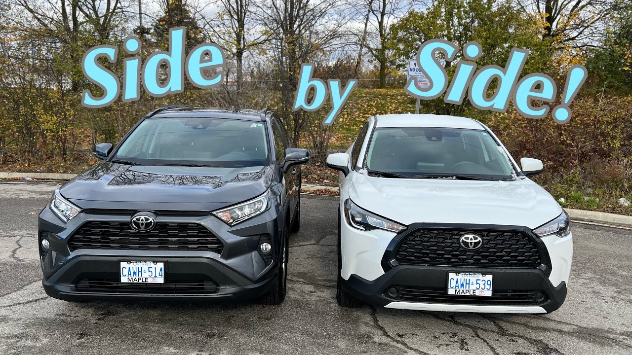 BEST comparison! Toyota RAV4 VS Corolla Cross EXACT size difference!