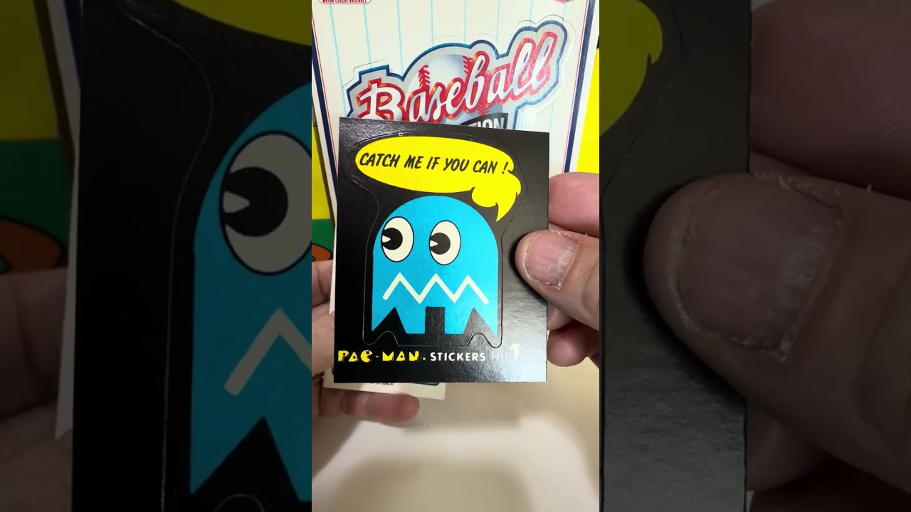 Набор наклеек и переводных карточек PAC-MAN от Fleer, 1980 год, поврежденный. #pacman