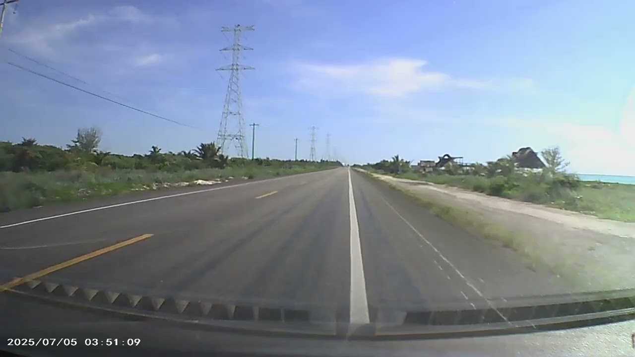 Corriendo 💨 en mi coche por la costera del Golfo en Campeche México 🇲🇽