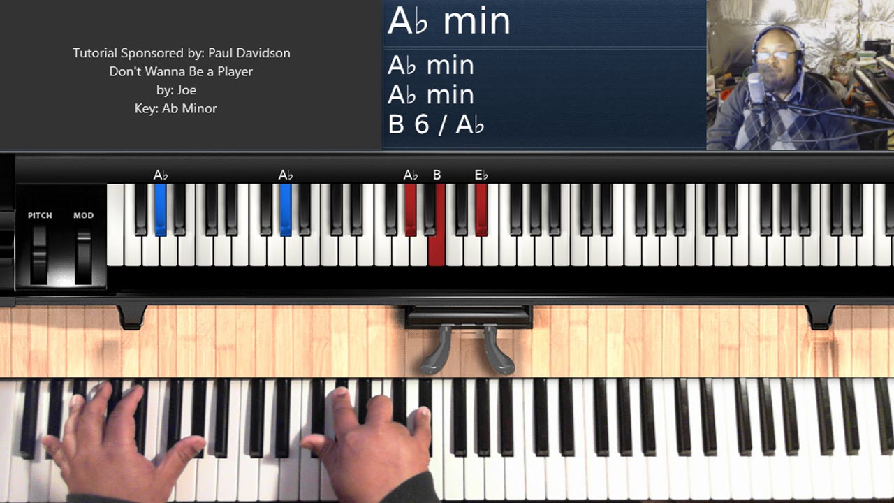 Don't Wanna Be a Player (by Joe) - Piano Tutorial