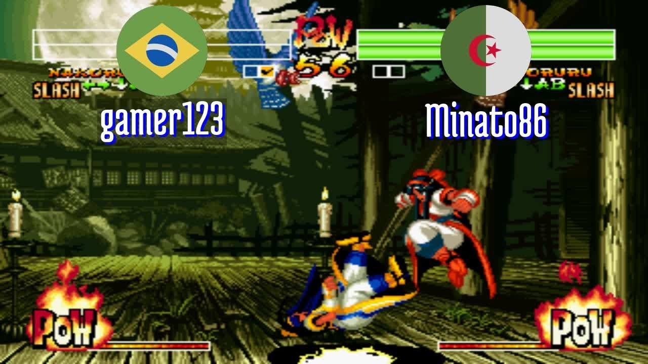 FT3 @samsho4: gamer123 (BR) vs Minato86 (DZ) [Samurai Shodown IV Fightcade] Mar 1