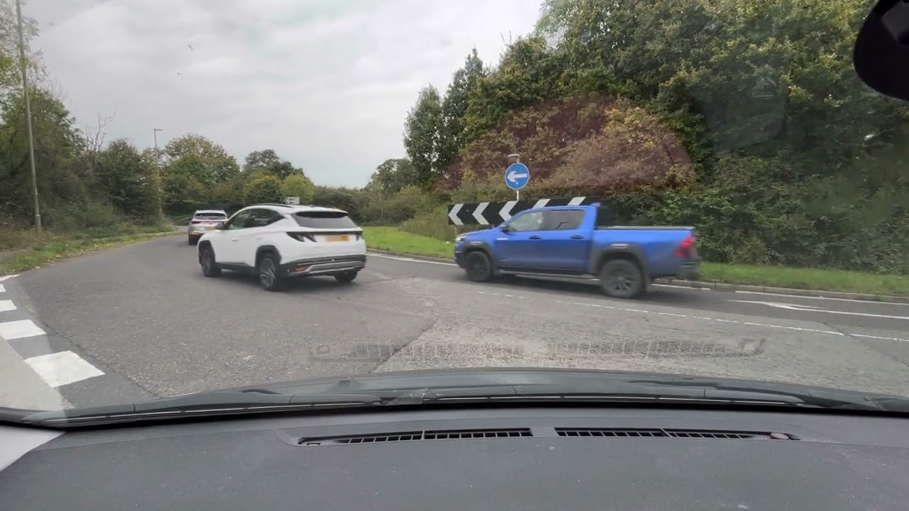 🚘 42mins Roundtrip Automobile Travel / Waterlooville & Petersfield / No Music ASMR SatNav Waze