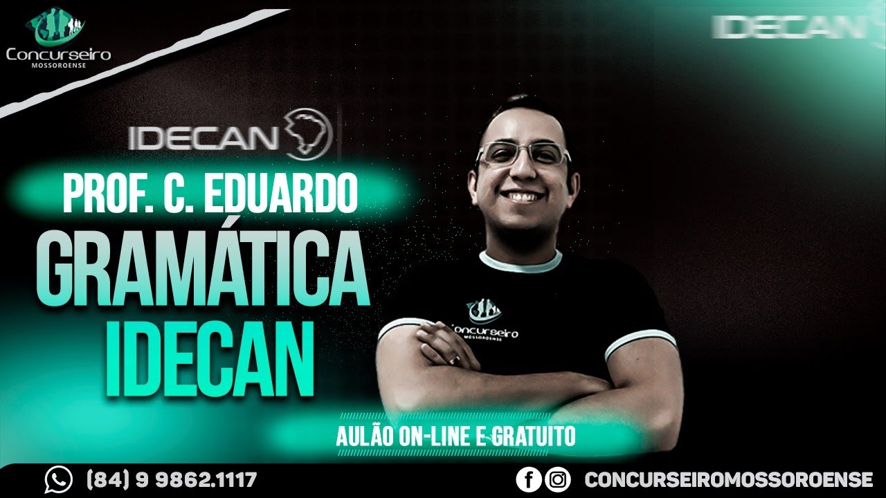 Aulão PREMONIÇÃO da banca IDECAN com Prof. Carlos Eduardo.