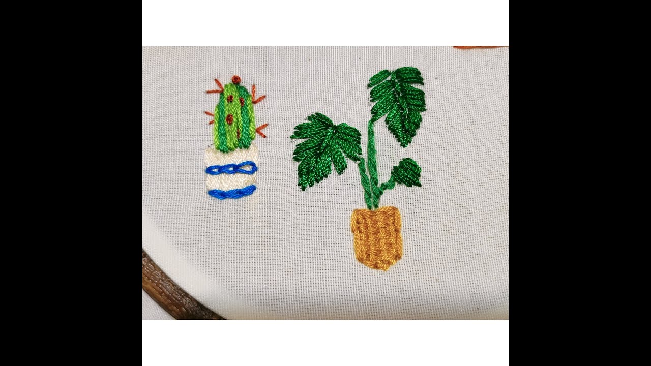 Very Easy Flower Baskets Embroidery / Hand Embroidery Designs For Beginners _flower embroidery