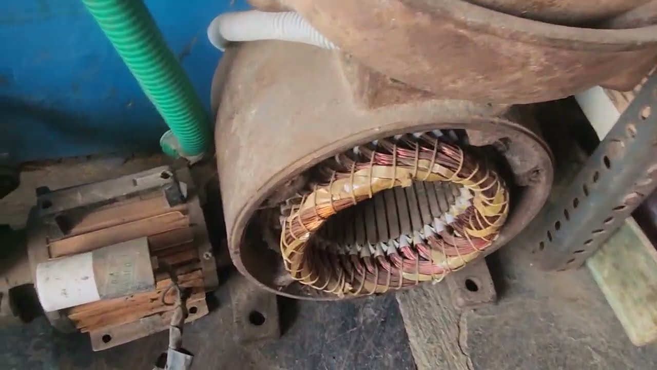 Single Phase Motors Water Not Sucking Problem  #motorwinding #rewinding #motor #service #electrical 