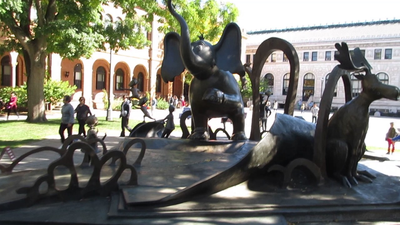 The Dr. Seuss National Memorial Sculpture Garden in Springfield, Massachusetts USA