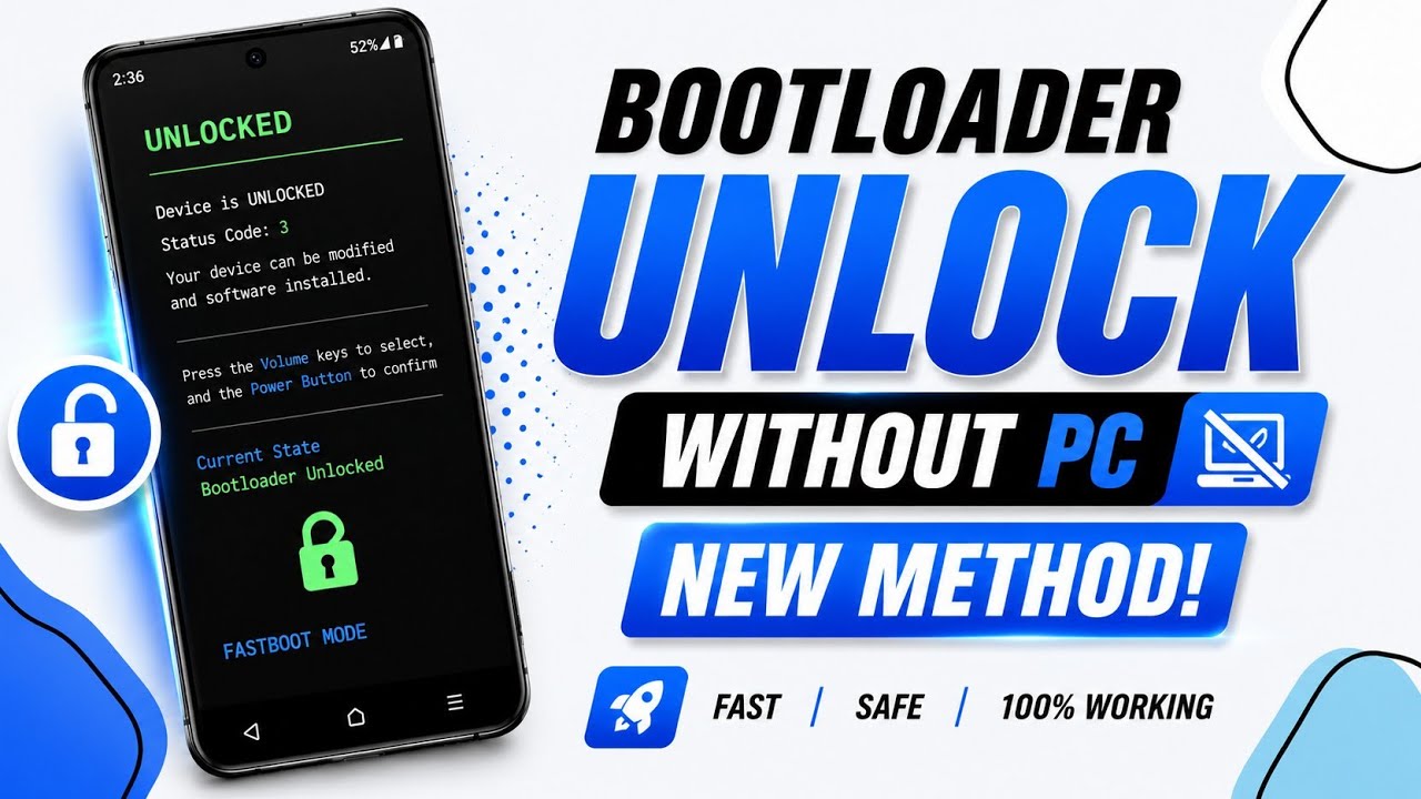 How To Unlock Bootloader Without PC | Unlock Bootloader of Any Phone | Fastboot