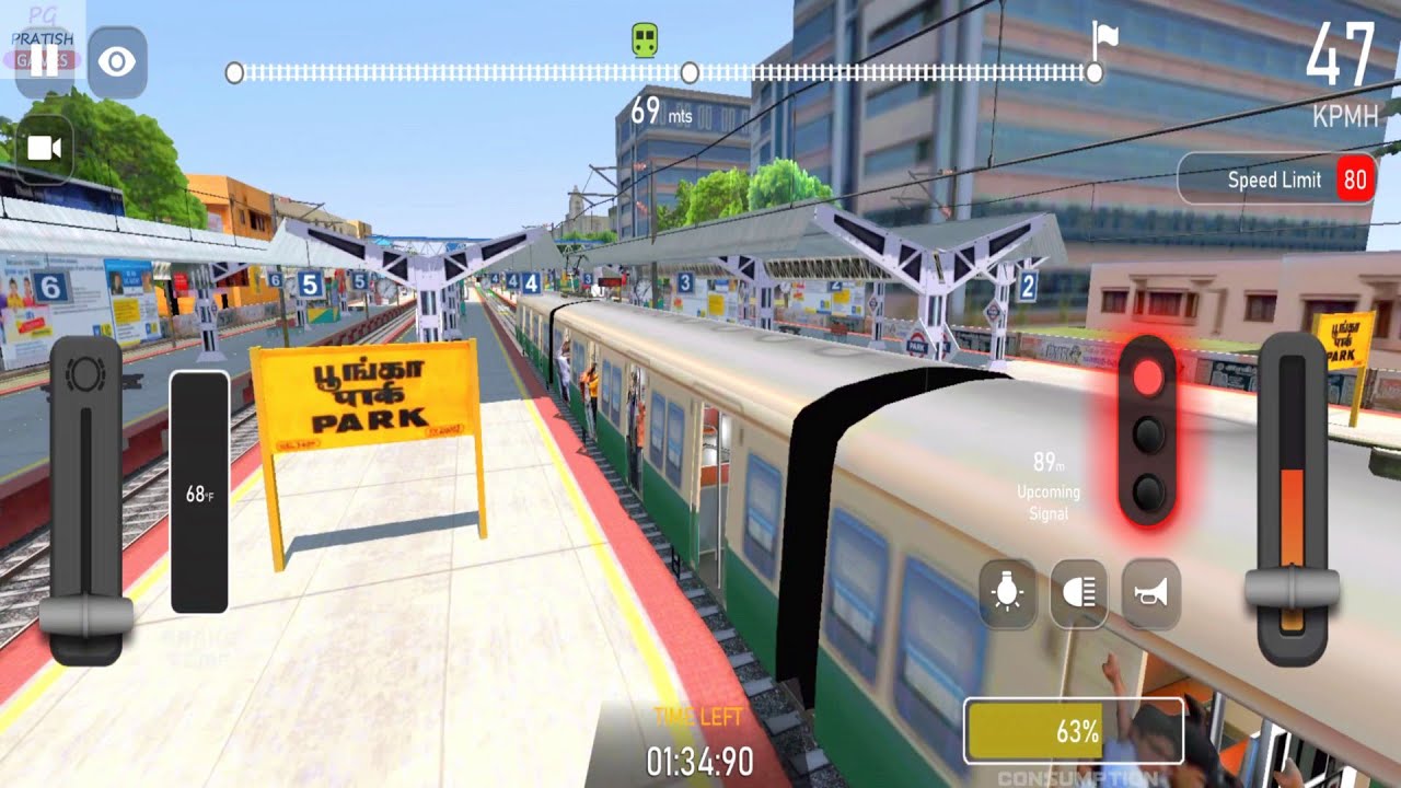 Indian Local Train Simulator #1 Android Gameplay | Chennai EMU Train Game | Best Train Games Video