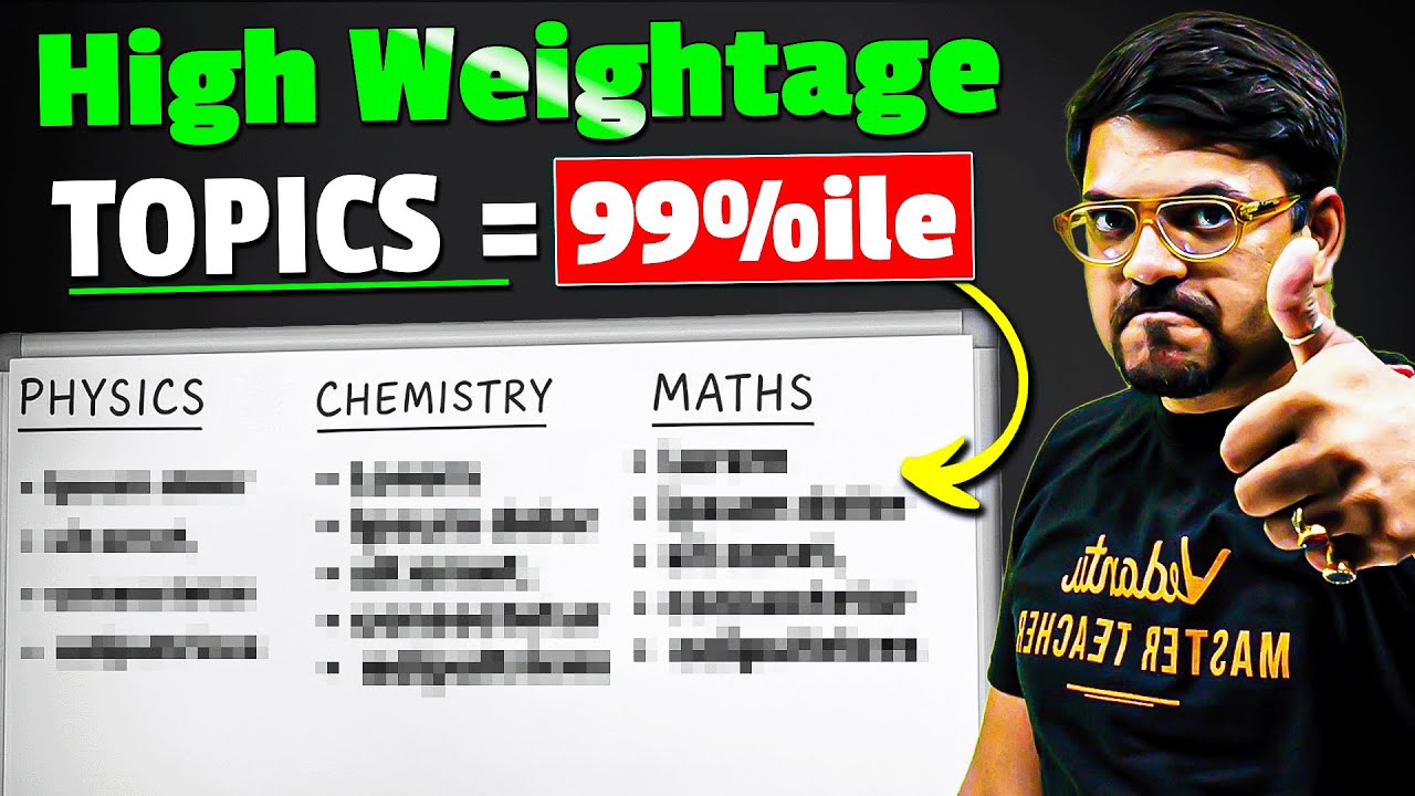 JEE Main 2026 : High Weightage Topics = 99%ile | JEE 2026 | Harsh Sir