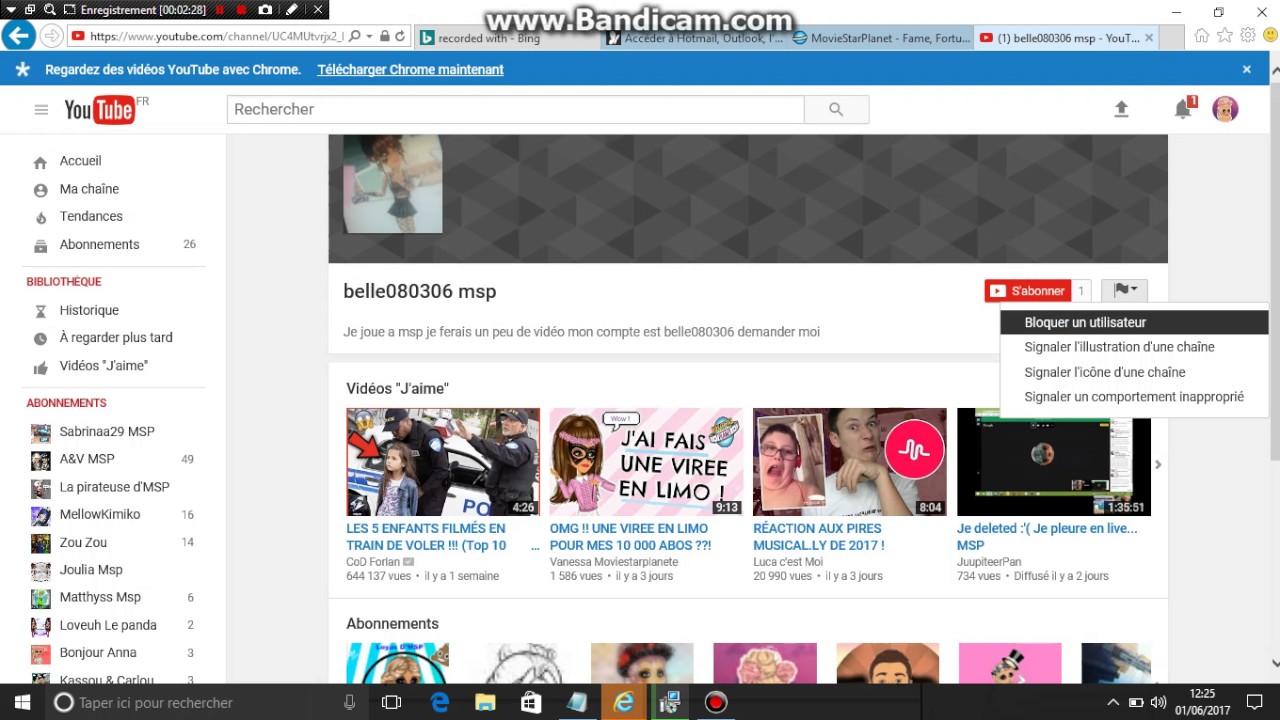 Comment blocker un utillisateur e chaine