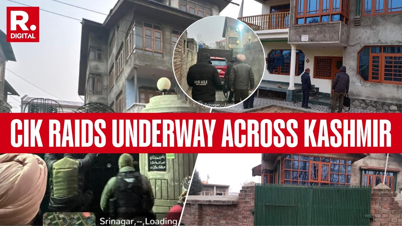 J&K BREAKING: Counter-Intelligence Kashmir Conducts Raids In 7 Districts Of Valley For Terror Crime