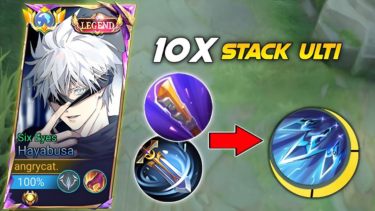 TRY THIS! HAYABUSA BUILD INFINITE PASSIVE STACKS 100% ENEMIES ONE SHOT DELETE - MLBB