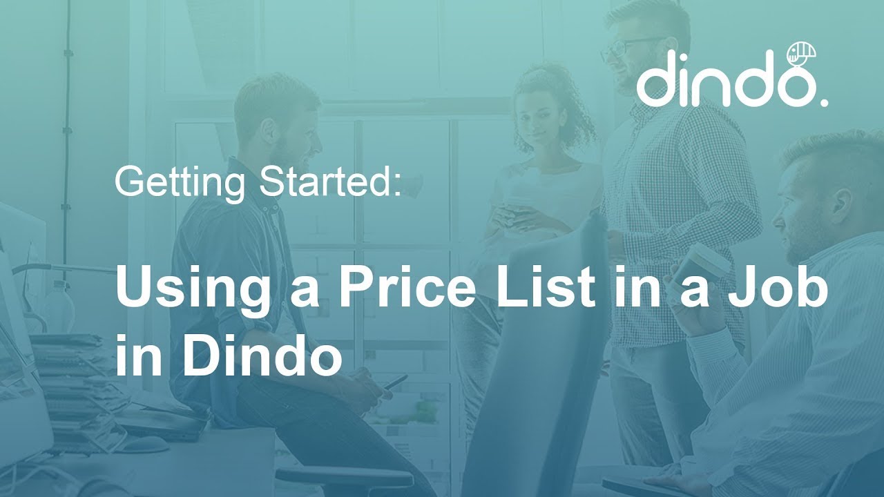 Using a Price List in a Job in Dindo