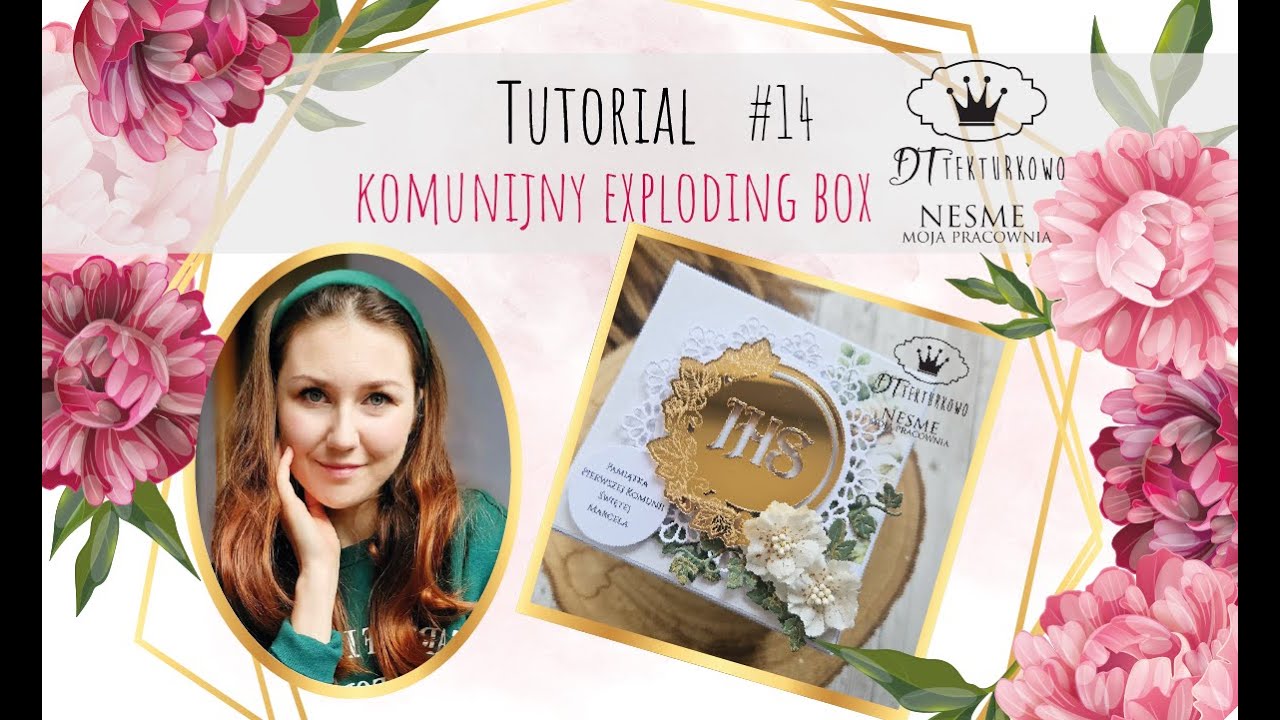 Komunijny exploding box z kielichem @TEKTURKOWO