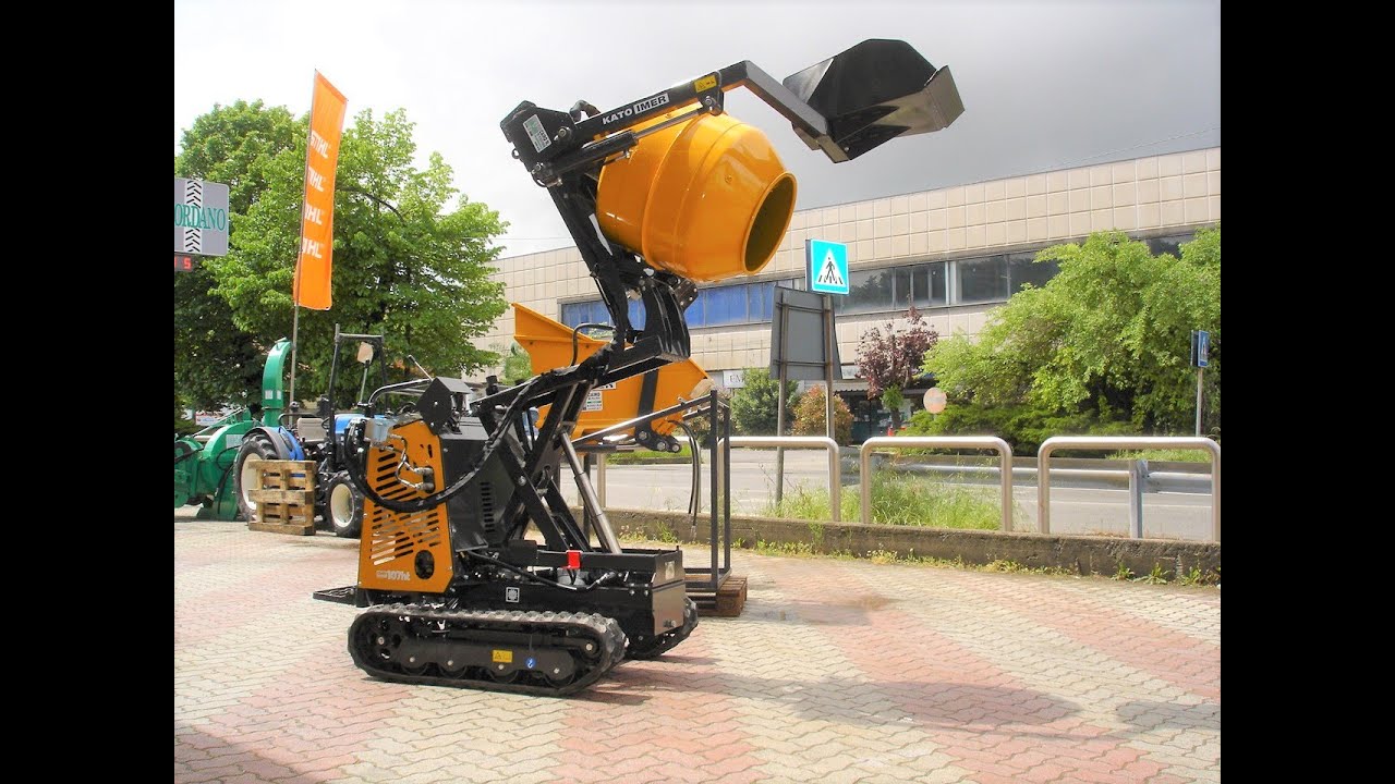 MOTOCARRIOLA KATOIMER CARRY 107 HT BOTTE IMPASTATRICE SCARICO ALTO CARRO ALLARGABILE AUTOCARICANTE