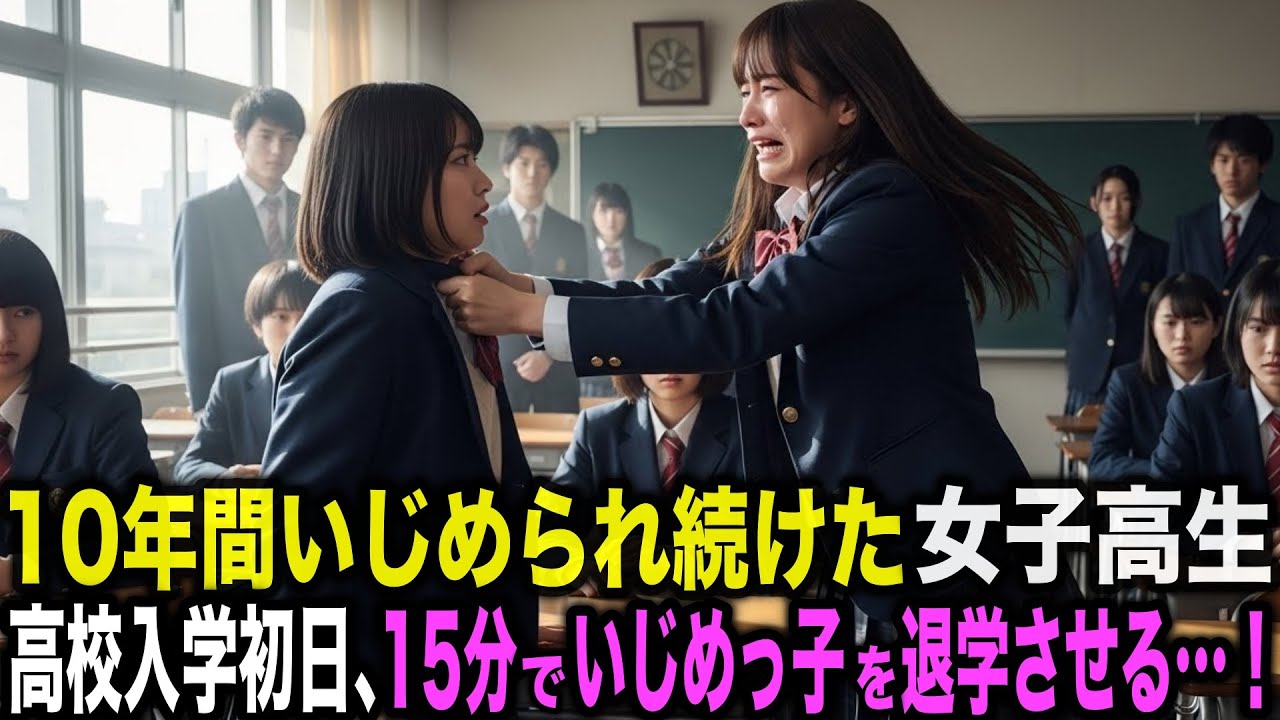 10年間いじめられ続けた貧乏女子高生。高校入学初日に、いじめっ子を15分で退学させる…！