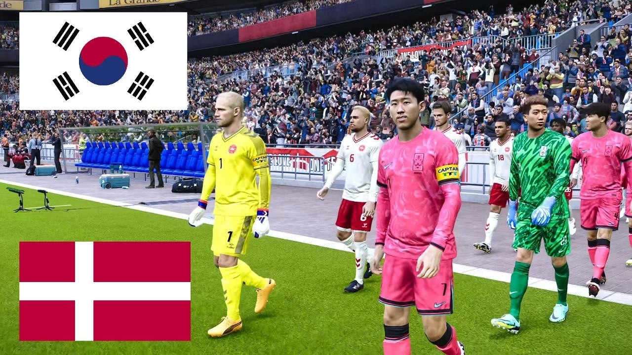 대한민국 vs 덴마크 - 존경하는 라이벌 - 2026 월드컵 결승전 - 풀 매치 게임 시뮬레이션