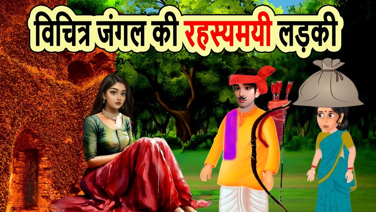 विचित्र जंगल की रहस्यमयी लड़की | cartoon story | moral story | hindi kahani | bedtime | mann k voice