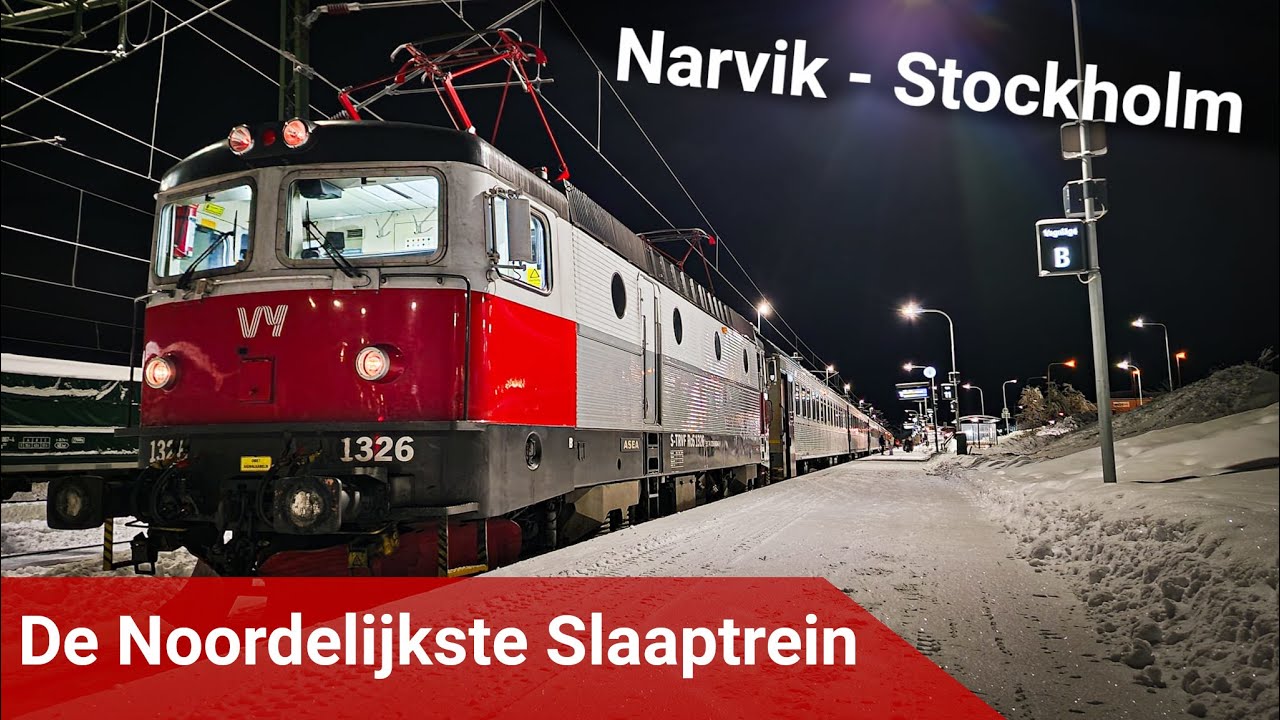 Met de SLAAPTREIN van NARVIK naar STOCKHOLM | Noordelijkste station van EUROPA! #BartVlog