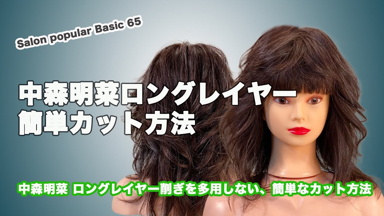 中森明菜ロングレイヤー簡単カット方法　Salon popular Basic 65