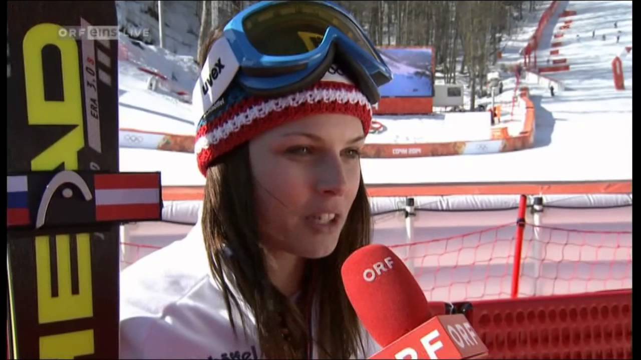 Anna Fenninger gewinnt die Goldmedaille beim Super G in Sochi - Olympiasiegerin - Interview