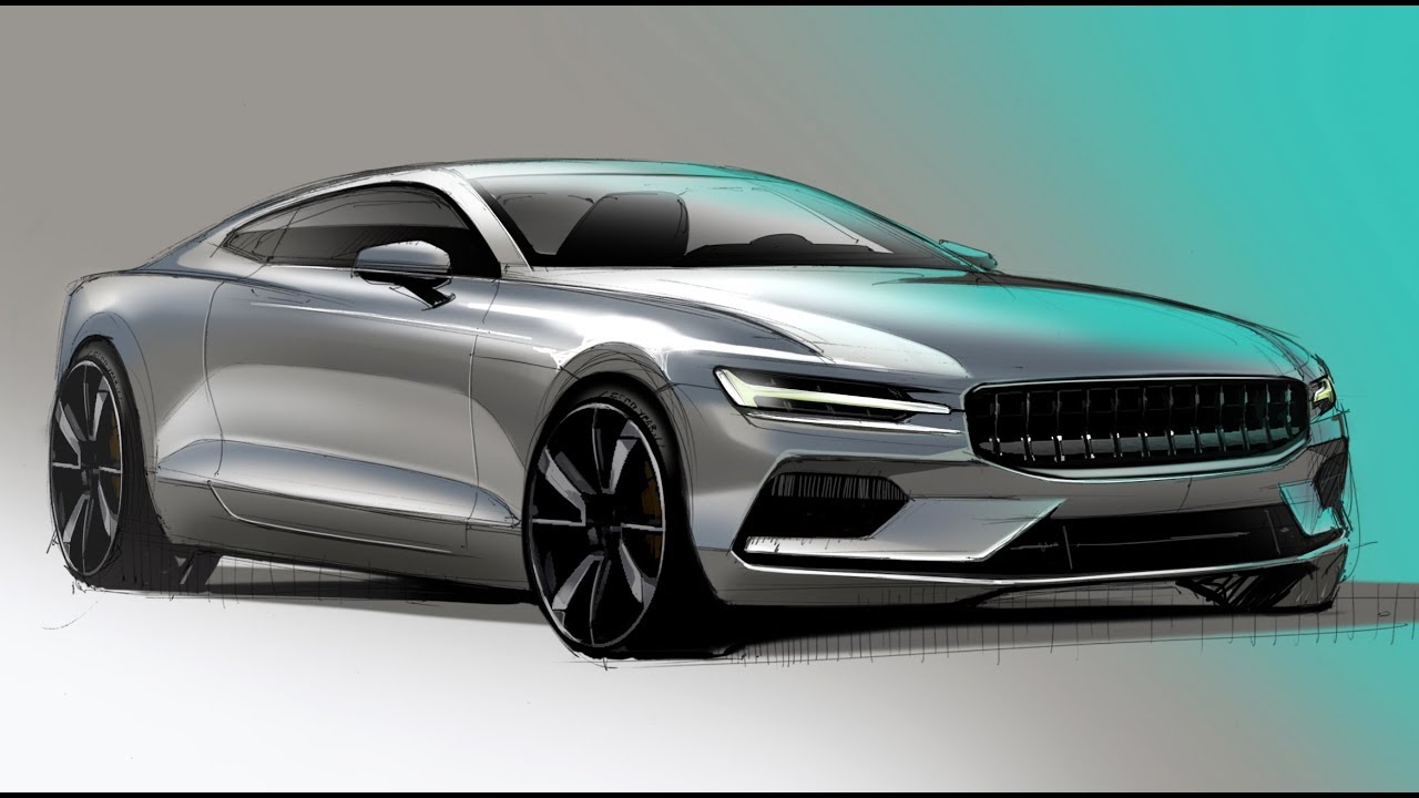 Car Design Sketch & Drawing - Volvo Coupe Concept_Polestar 1