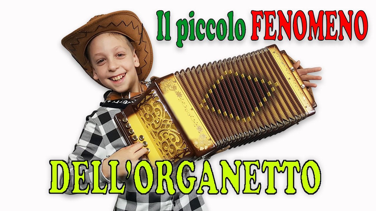 IL PICCOLO FENOMENO DELL'ORGANETTO allievo dei fratelli SCACCHIA. Polka delle formiche - Saltarello.