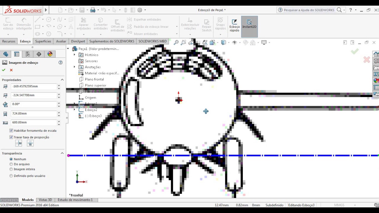 Como inserir de forma correta Imagens PDF ou PNG nos planos do SolidWorks